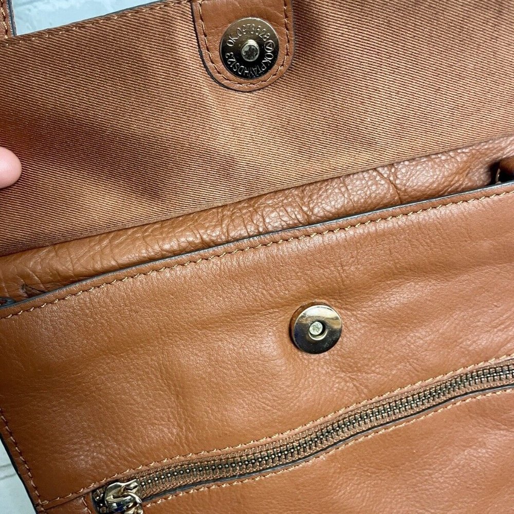 Next 100% Leather Brown Buckle Strap Crossbody Bag - Picture 4 of 7